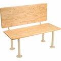 Global Industrial ADA Locker Room Bench, Hardwood, 48inW x 20inD x 17-1/4inH 269860